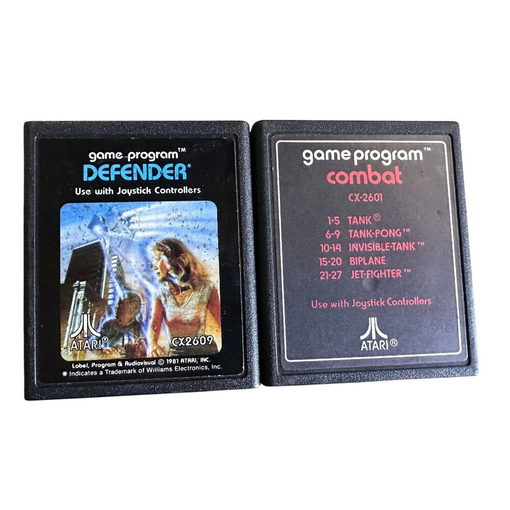 Vintage Atari 2600 Games 2 Games Combat & Defender